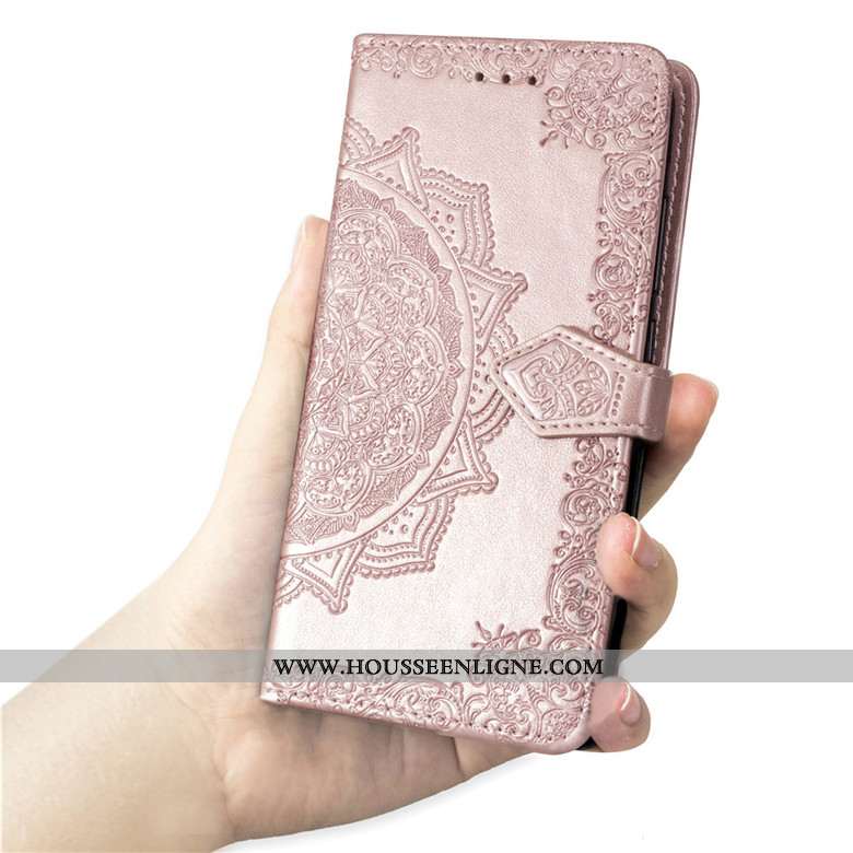 Housse Oneplus 7 Protection Cuir Fluide Doux Téléphone Portable Clamshell Étui Coque Violet