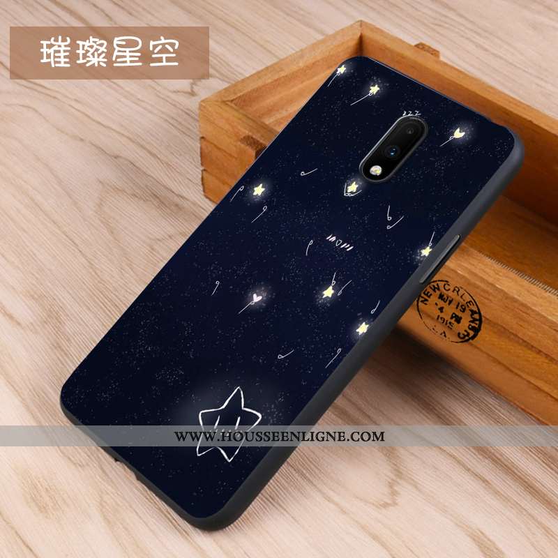 Housse Oneplus 7 Protection Délavé En Daim Tout Compris Personnalité Fluide Doux Créatif Noir