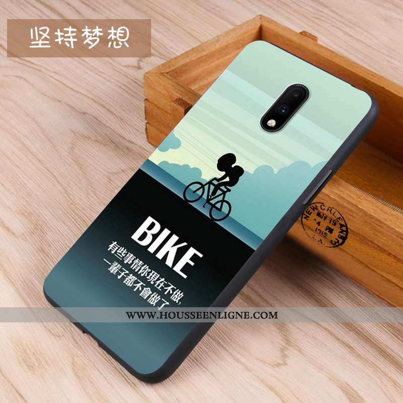 Housse Oneplus 7 Protection Délavé En Daim Tout Compris Personnalité Fluide Doux Créatif Noir