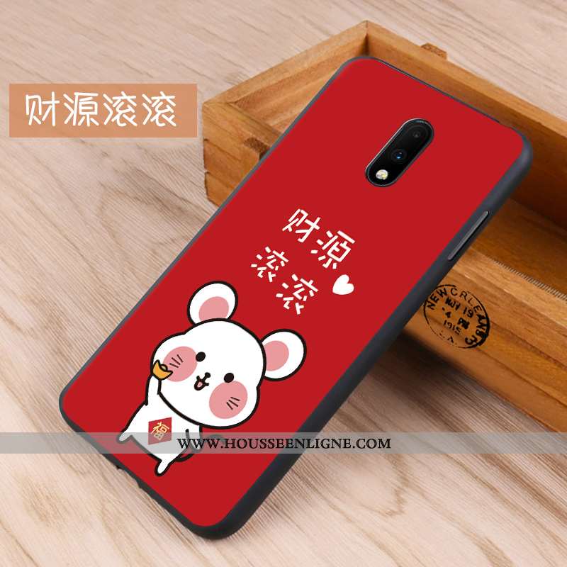 Housse Oneplus 7 Protection Délavé En Daim Tout Compris Personnalité Fluide Doux Créatif Noir