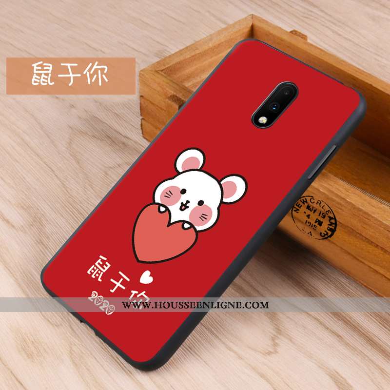 Housse Oneplus 7 Protection Délavé En Daim Tout Compris Personnalité Fluide Doux Créatif Noir