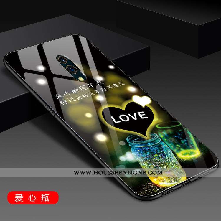 Housse Oneplus 7 Protection Verre Miroir Dégradé Mode Incassable Téléphone Portable Noir