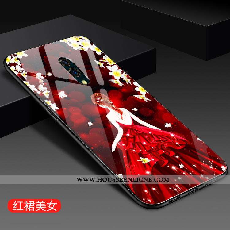 Housse Oneplus 7 Protection Verre Miroir Dégradé Mode Incassable Téléphone Portable Noir