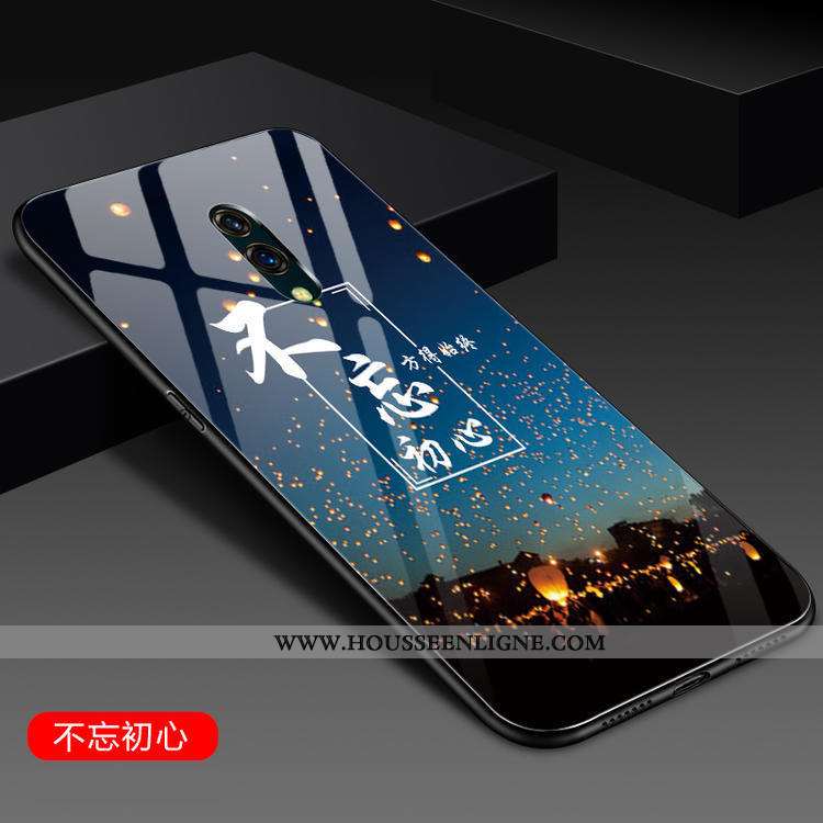 Housse Oneplus 7 Protection Verre Miroir Dégradé Mode Incassable Téléphone Portable Noir