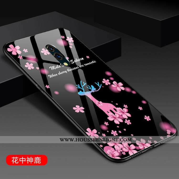 Housse Oneplus 7 Protection Verre Miroir Dégradé Mode Incassable Téléphone Portable Noir