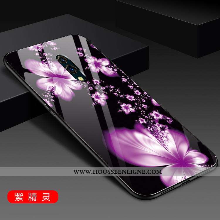 Housse Oneplus 7 Protection Verre Miroir Dégradé Mode Incassable Téléphone Portable Noir