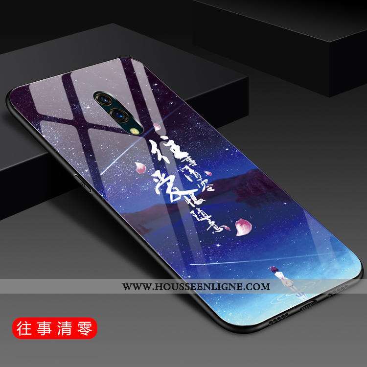 Housse Oneplus 7 Protection Verre Miroir Dégradé Mode Incassable Téléphone Portable Noir