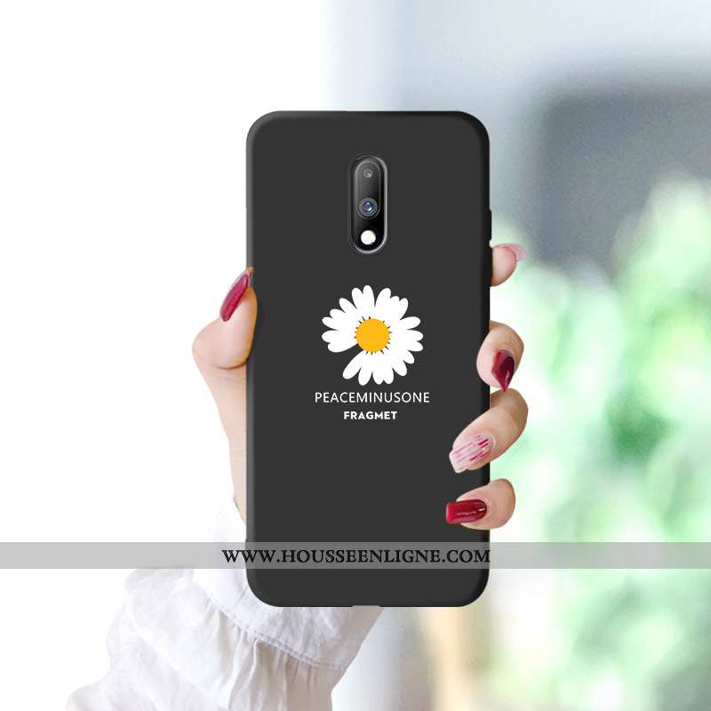 Housse Oneplus 7 Silicone Protection Fluide Doux Tendance Bleu Simple Coque