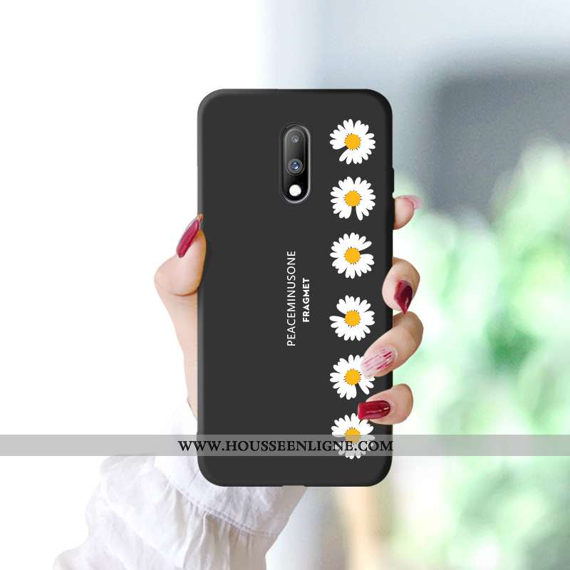 Housse Oneplus 7 Silicone Protection Fluide Doux Tendance Bleu Simple Coque