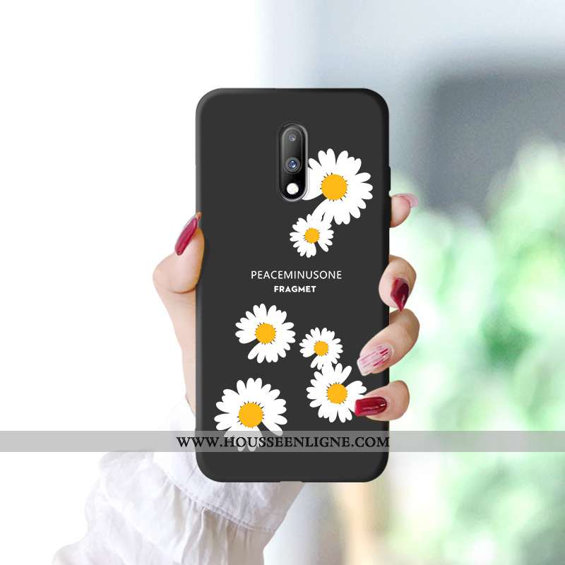 Housse Oneplus 7 Silicone Protection Fluide Doux Tendance Bleu Simple Coque