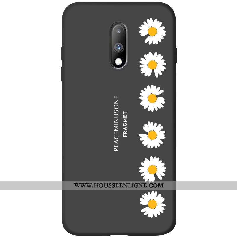 Housse Oneplus 7 Silicone Protection Fluide Doux Tendance Bleu Simple Coque