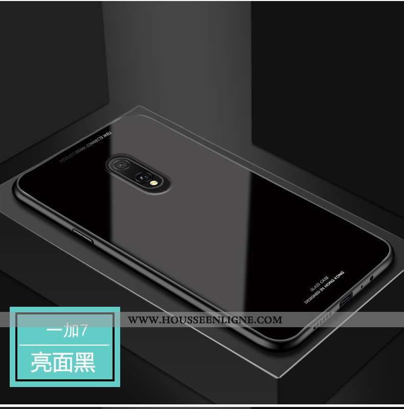 Housse Oneplus 7 Verre Protection Incassable Étui Téléphone Portable Tout Compris Coque Rouge