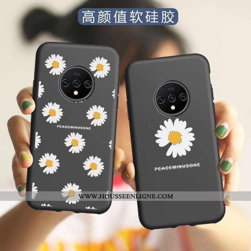 Housse Oneplus 7t Créatif Ultra Fluide Doux Tout Compris Petite Marguerite Étui Téléphone Portable N