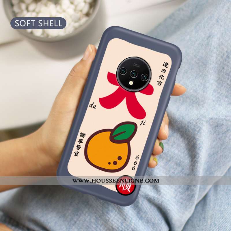 Housse Oneplus 7t Délavé En Daim Ultra Amoureux Fluide Doux Rat Silicone Rouge