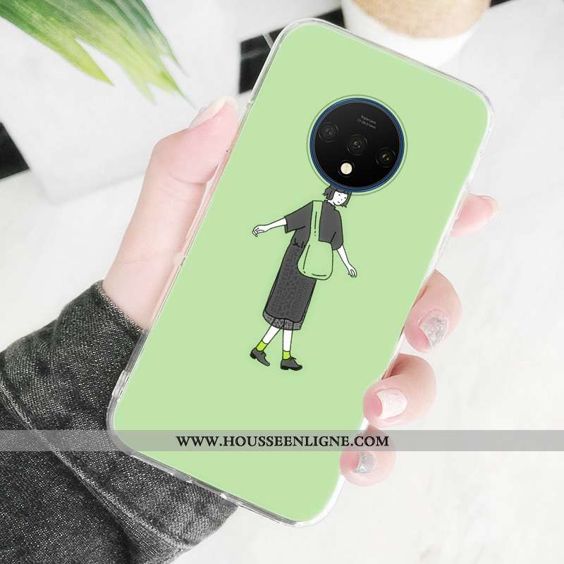 Housse Oneplus 7t Fluide Doux Silicone Rouge Incassable Ultra Dessin Animé Tout Compris