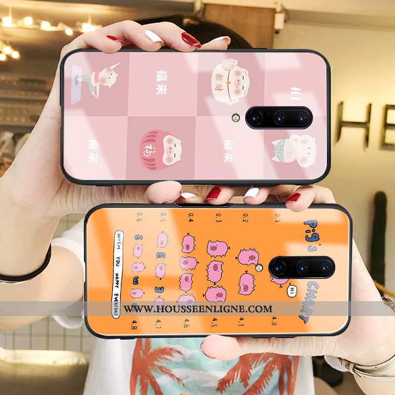 Housse Oneplus 7t Pro Charmant Ultra Miroir Rose Incassable Tout Compris Dessin Animé