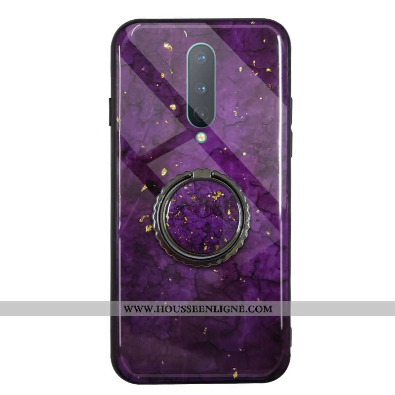 Housse Oneplus 7t Pro Fluide Doux Silicone Tout Compris Simple Violet Rouge Protection