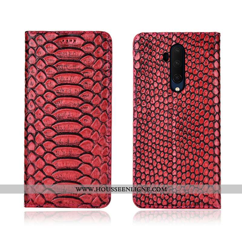 Housse Oneplus 7t Pro Modèle Fleurie Fluide Doux Téléphone Portable Protection Cuir Véritable Coque 