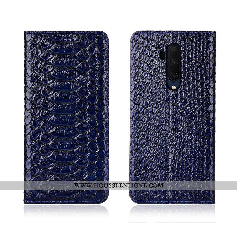 Housse Oneplus 7t Pro Modèle Fleurie Fluide Doux Téléphone Portable Protection Cuir Véritable Coque 
