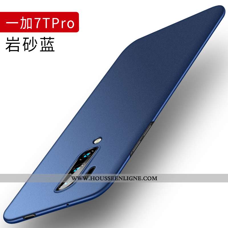 Housse Oneplus 7t Pro Silicone Délavé En Daim Incassable Magnétisme Tout Compris Tendance Légère Ble