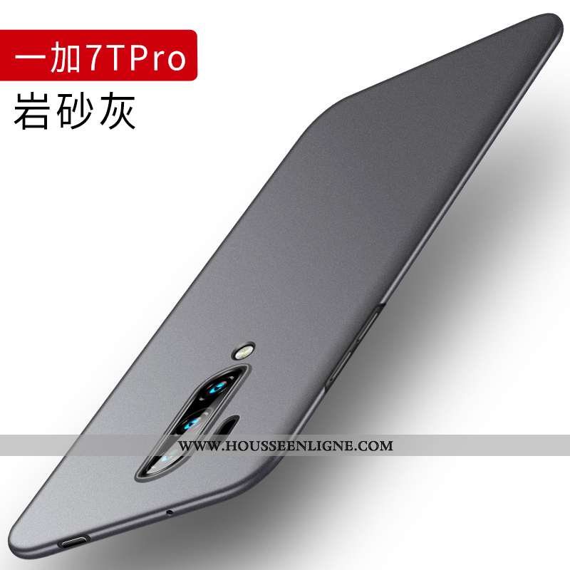 Housse Oneplus 7t Pro Silicone Délavé En Daim Incassable Magnétisme Tout Compris Tendance Légère Ble