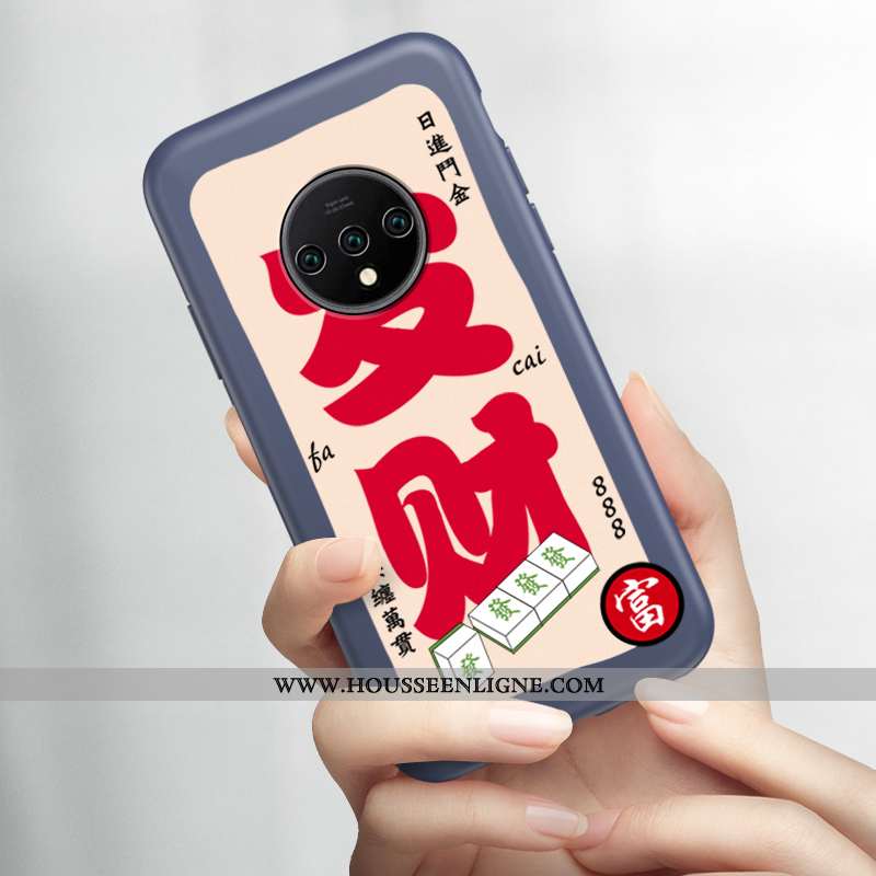 Housse Oneplus 7t Pro Silicone Protection Richesse Nouveau Ultra Incassable Téléphone Portable Bleu