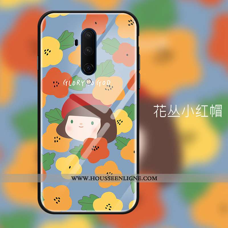 Housse Oneplus 7t Pro Tendance Protection Verre Tout Compris Rose Téléphone Portable Coque