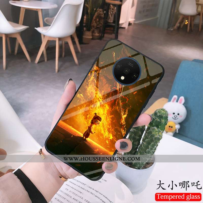 Housse Oneplus 7t Pro Verre Dessin Animé Bleu Téléphone Portable Enfant Coque Nouveau