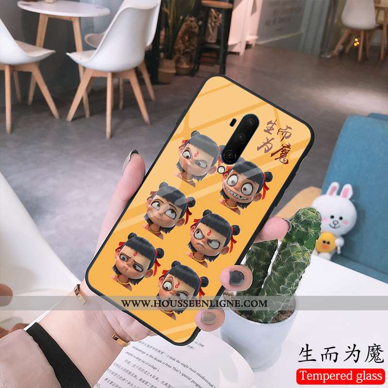 Housse Oneplus 7t Pro Verre Dessin Animé Bleu Téléphone Portable Enfant Coque Nouveau