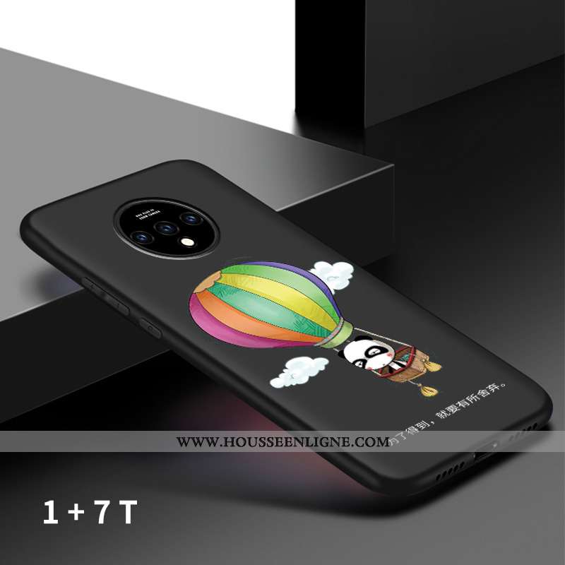 Housse Oneplus 7t Protection Délavé En Daim Étui Incassable Vent Coque Net Rouge Noir