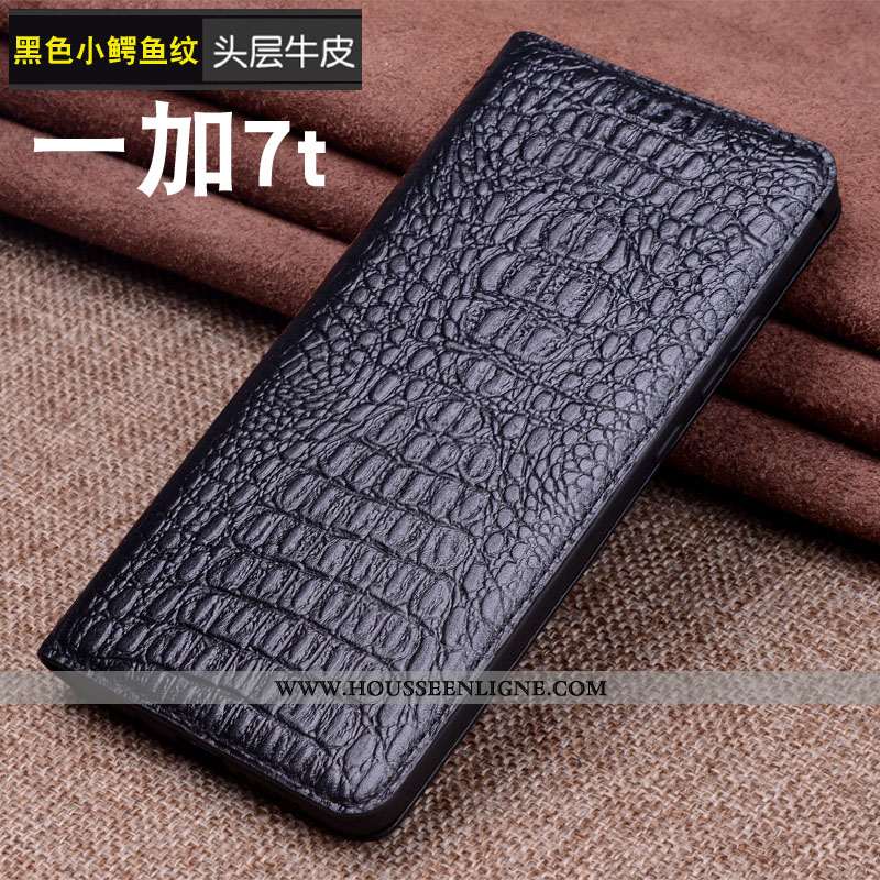 Housse Oneplus 7t Silicone Protection Coque Luxe Business Marron Incassable