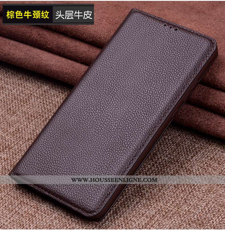 Housse Oneplus 7t Silicone Protection Coque Luxe Business Marron Incassable