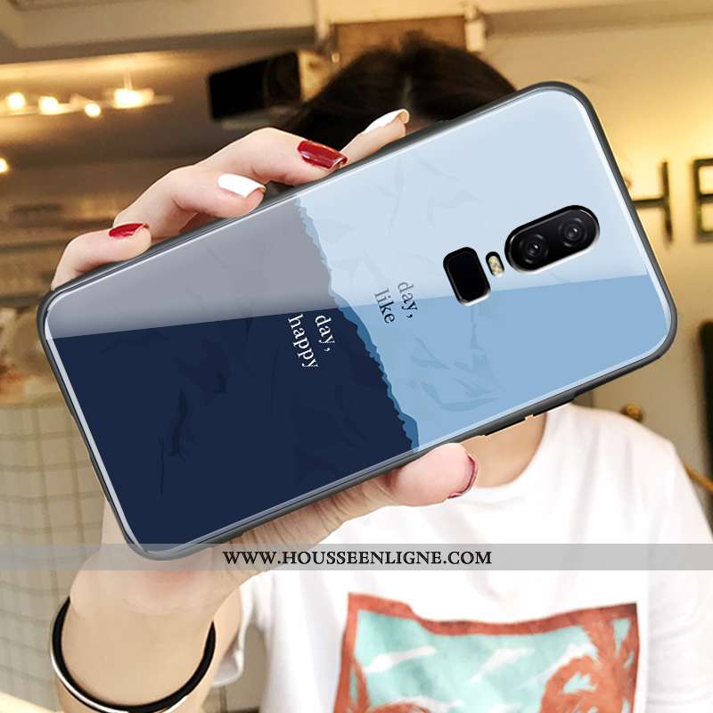 Housse Oneplus 7t Silicone Protection Nouveau Personnalité Bleu Ultra Téléphone Portable