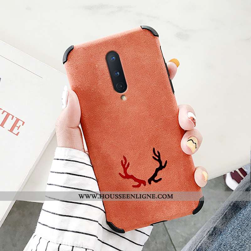 Housse Oneplus 8 Créatif Silicone Net Rouge Simple Protection Rose Incassable