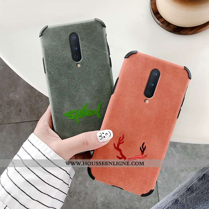 Housse Oneplus 8 Créatif Silicone Net Rouge Simple Protection Rose Incassable
