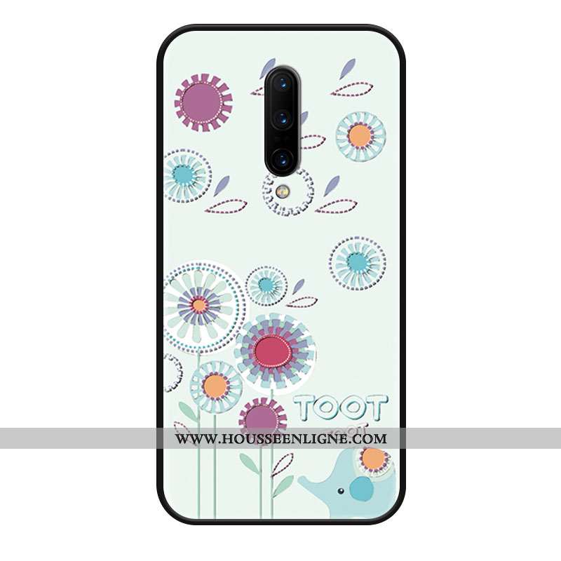 Housse Oneplus 8 Délavé En Daim Dessin Animé Grand Téléphone Portable Protection Charmant Coque Rose