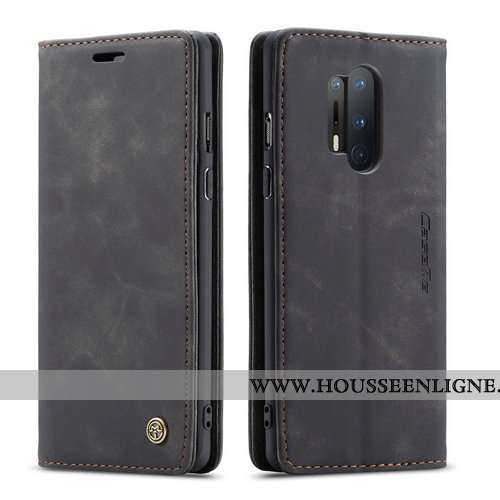 Housse Oneplus 8 Pro Cuir Mode Étui Clamshell Tout Compris Marron Simple