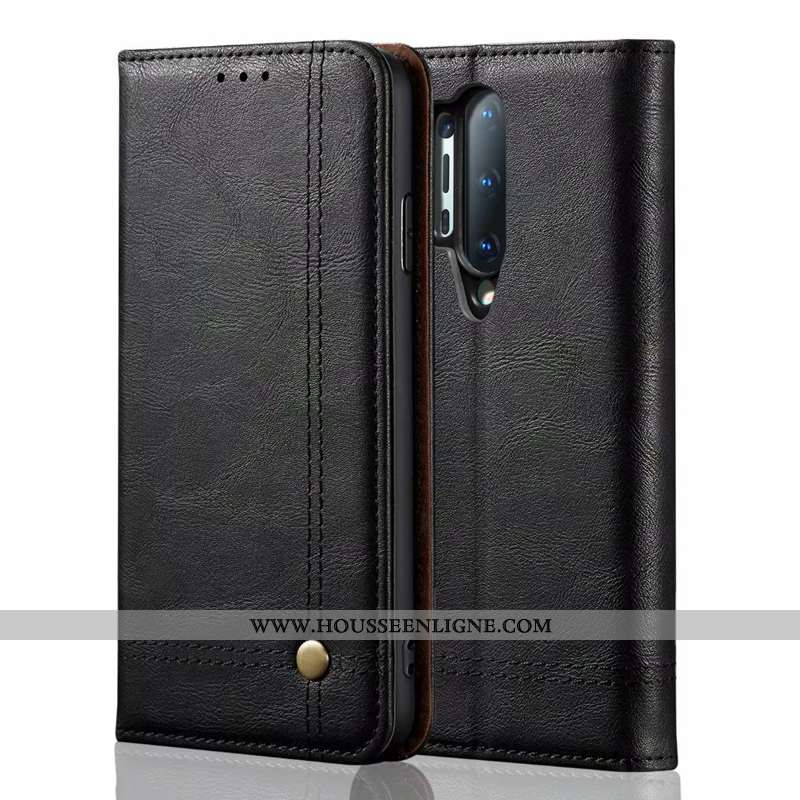 Housse Oneplus 8 Pro Personnalité Cuir Véritable Rouge Téléphone Portable Étui Luxe Incassable