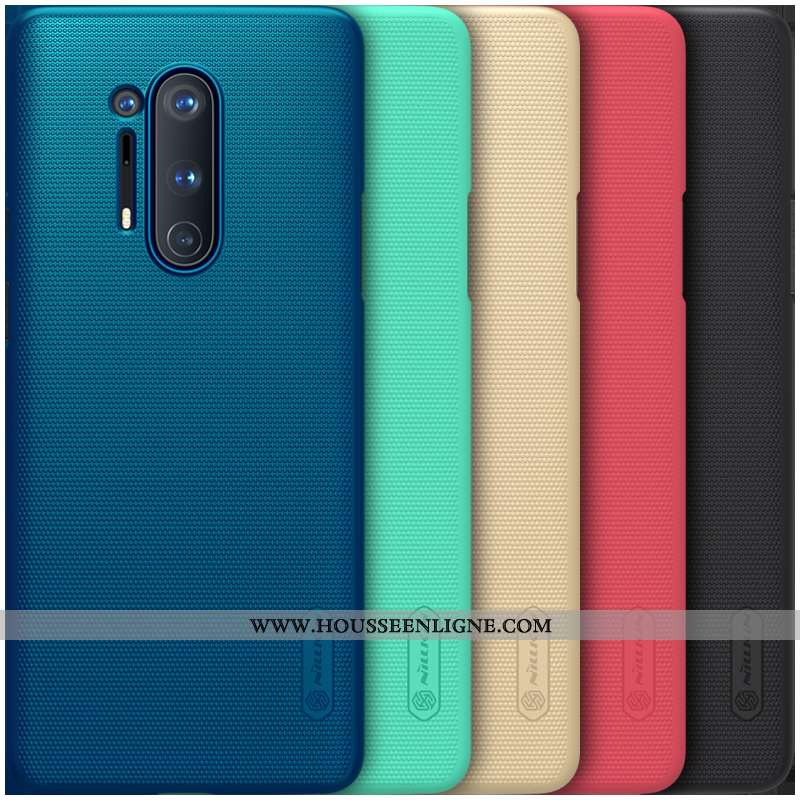Housse Oneplus 8 Pro Protection Délavé En Daim Bleu Marin Coque Difficile Tout Compris Or Bleu Foncé