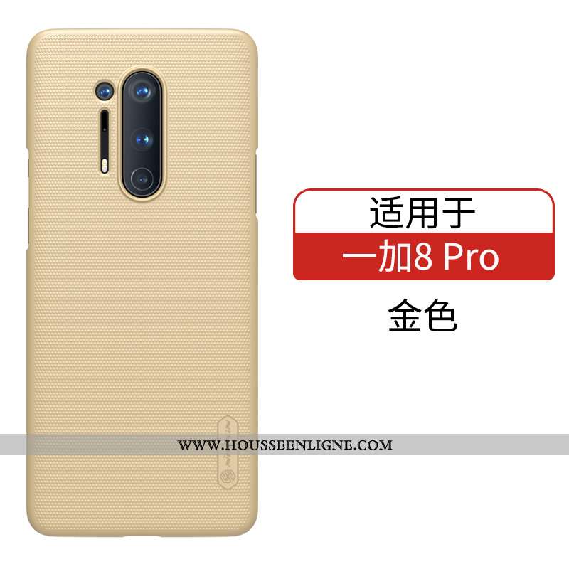 Housse Oneplus 8 Pro Protection Délavé En Daim Bleu Marin Coque Difficile Tout Compris Or Bleu Foncé