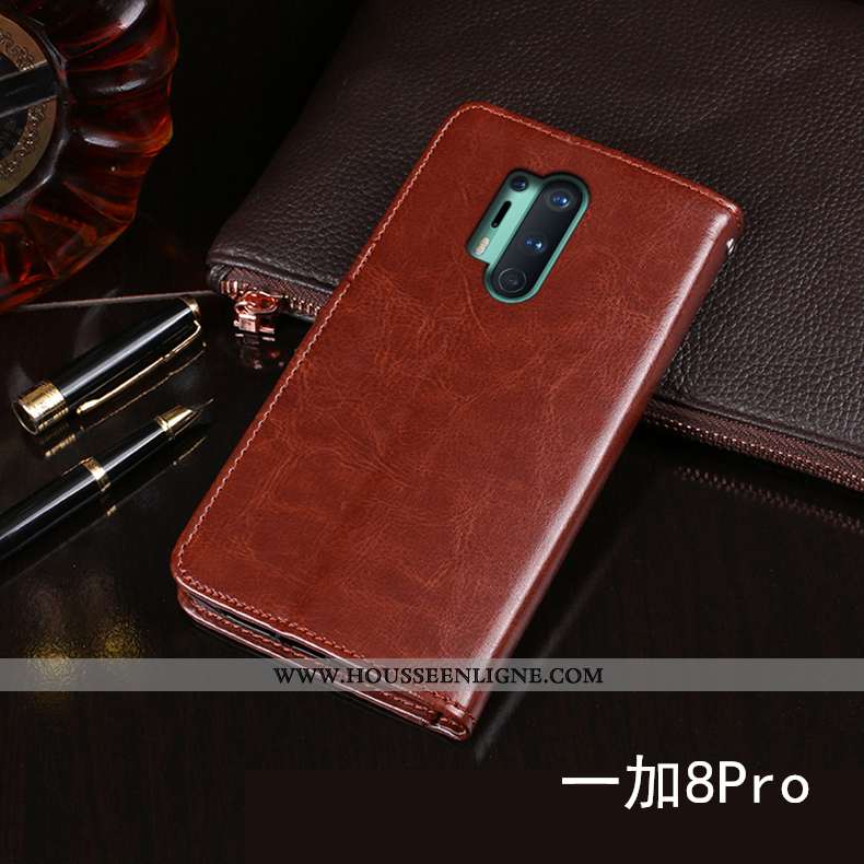 Housse Oneplus 8 Pro Protection Portefeuille Carte Coque Tout Compris Étui Nouveau Rose