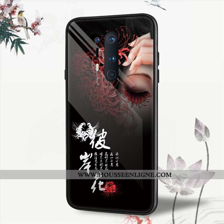 Housse Oneplus 8 Pro Protection Verre Créatif Étui Vent Coque Personnalité Beige