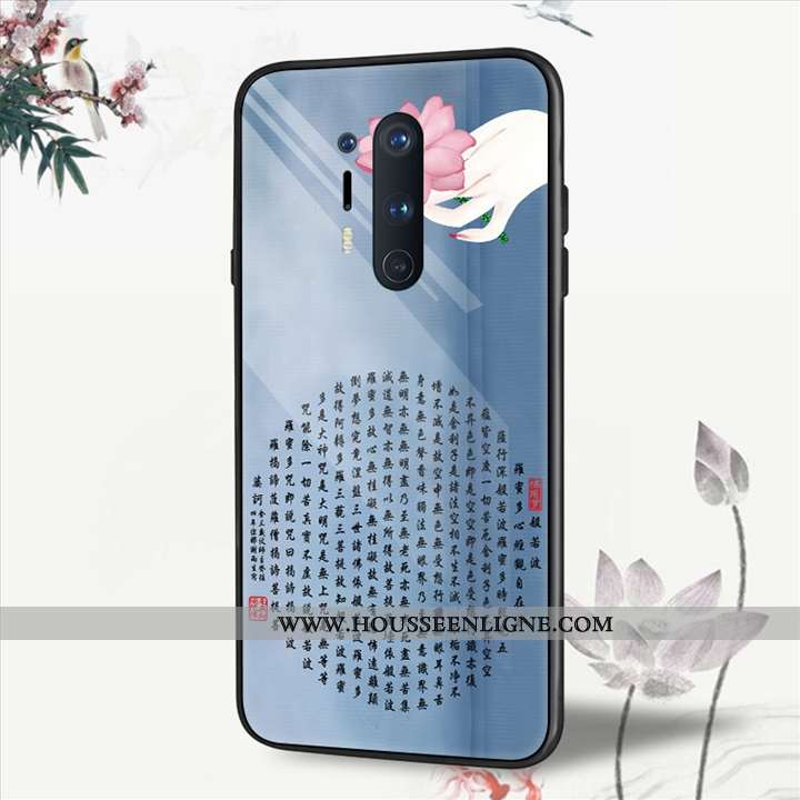 Housse Oneplus 8 Pro Protection Verre Créatif Étui Vent Coque Personnalité Beige