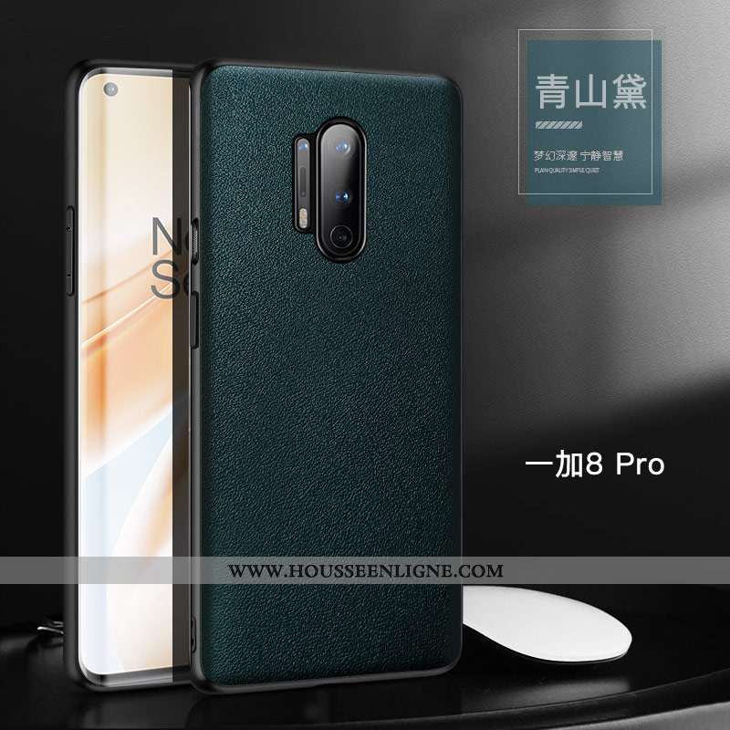 Housse Oneplus 8 Pro Tendance Cuir Protection Simple Personnalité Véritable Tout Compris Cuir Haut N