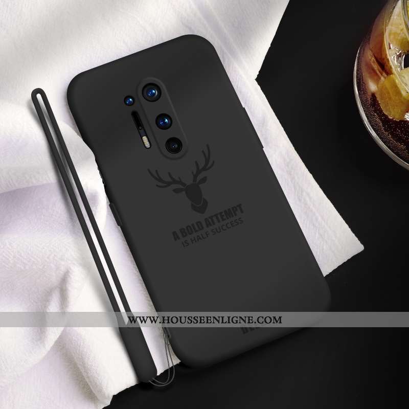 Housse Oneplus 8 Pro Ultra Légère Coque Simple Silicone Étui Téléphone Portable Verte