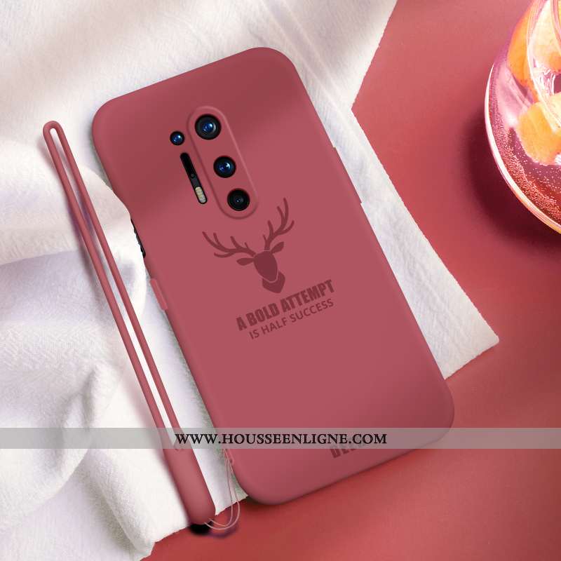 Housse Oneplus 8 Pro Ultra Légère Coque Simple Silicone Étui Téléphone Portable Verte