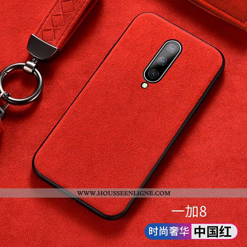 Housse Oneplus 8 Protection Personnalité Europe Étui Luxe Téléphone Portable Tendance Rouge