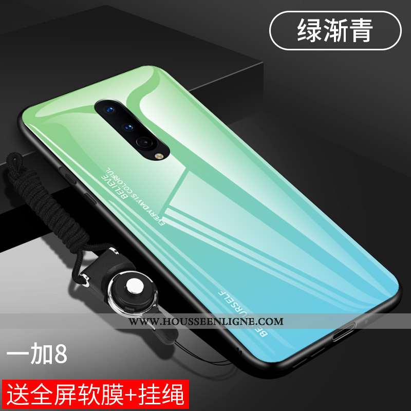 Housse Oneplus 8 Protection Verre Incassable Silicone Ultra Coque Tout Compris Verte