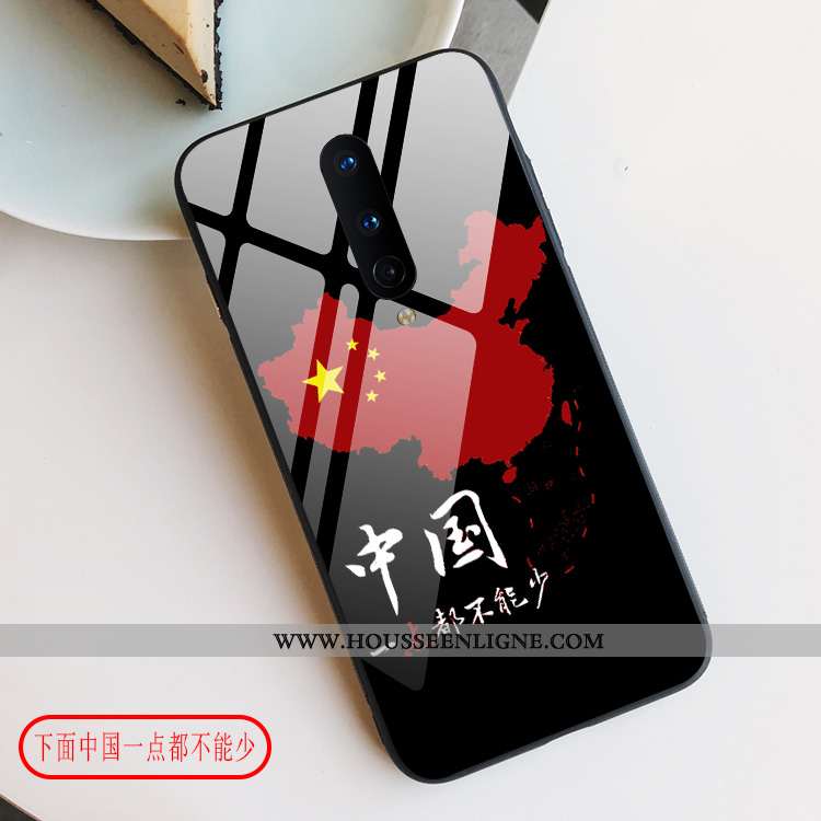 Housse Oneplus 8 Protection Verre Personnalité Tout Compris Style Chinois Étui Incassable Rouge