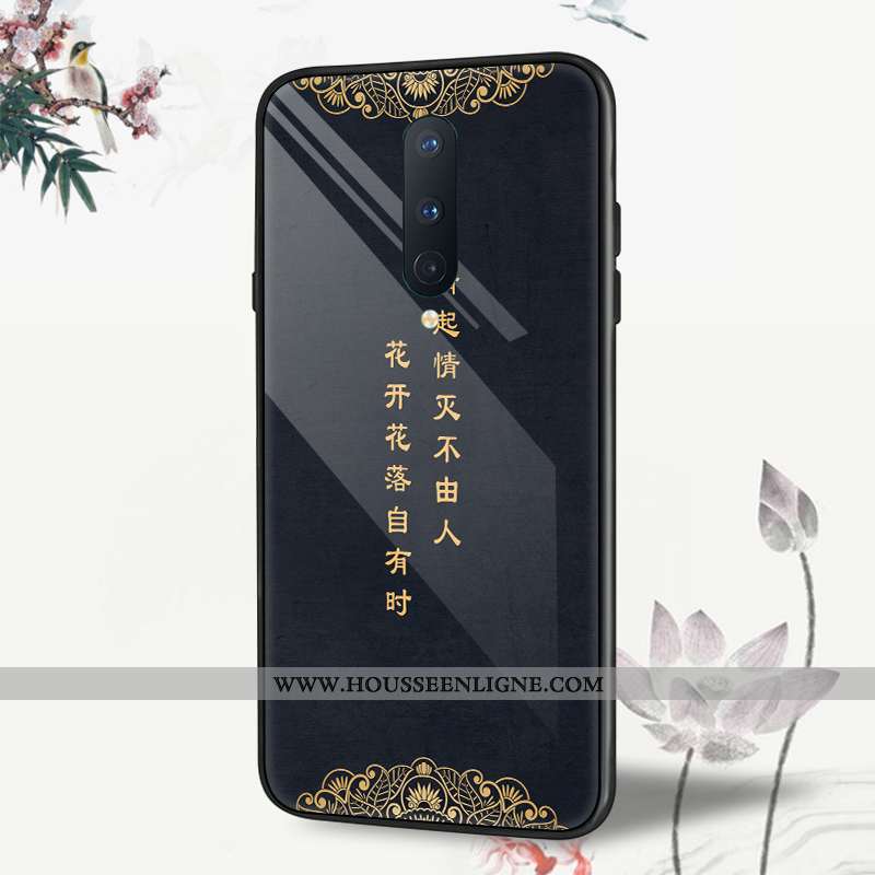 Housse Oneplus 8 Tendance Protection Coque Étui Verre Téléphone Portable Tout Compris Bleu